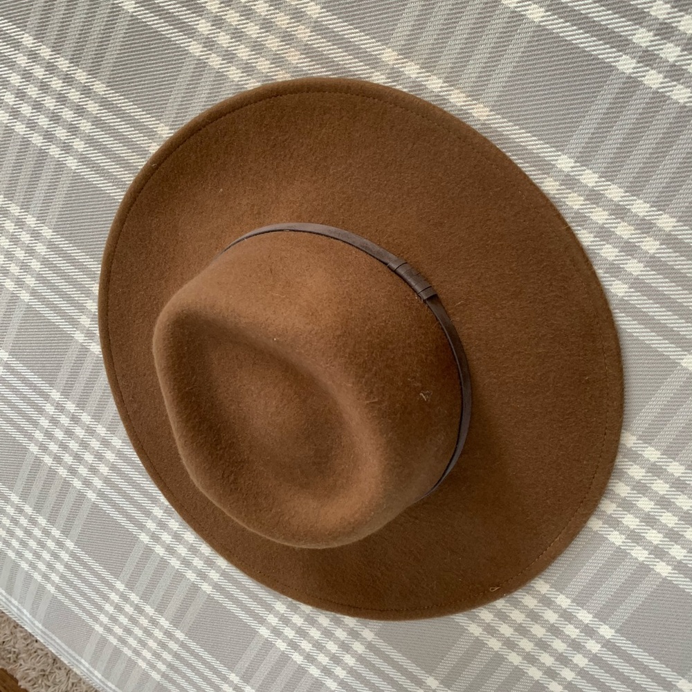 NEW Brown wide brim fedora